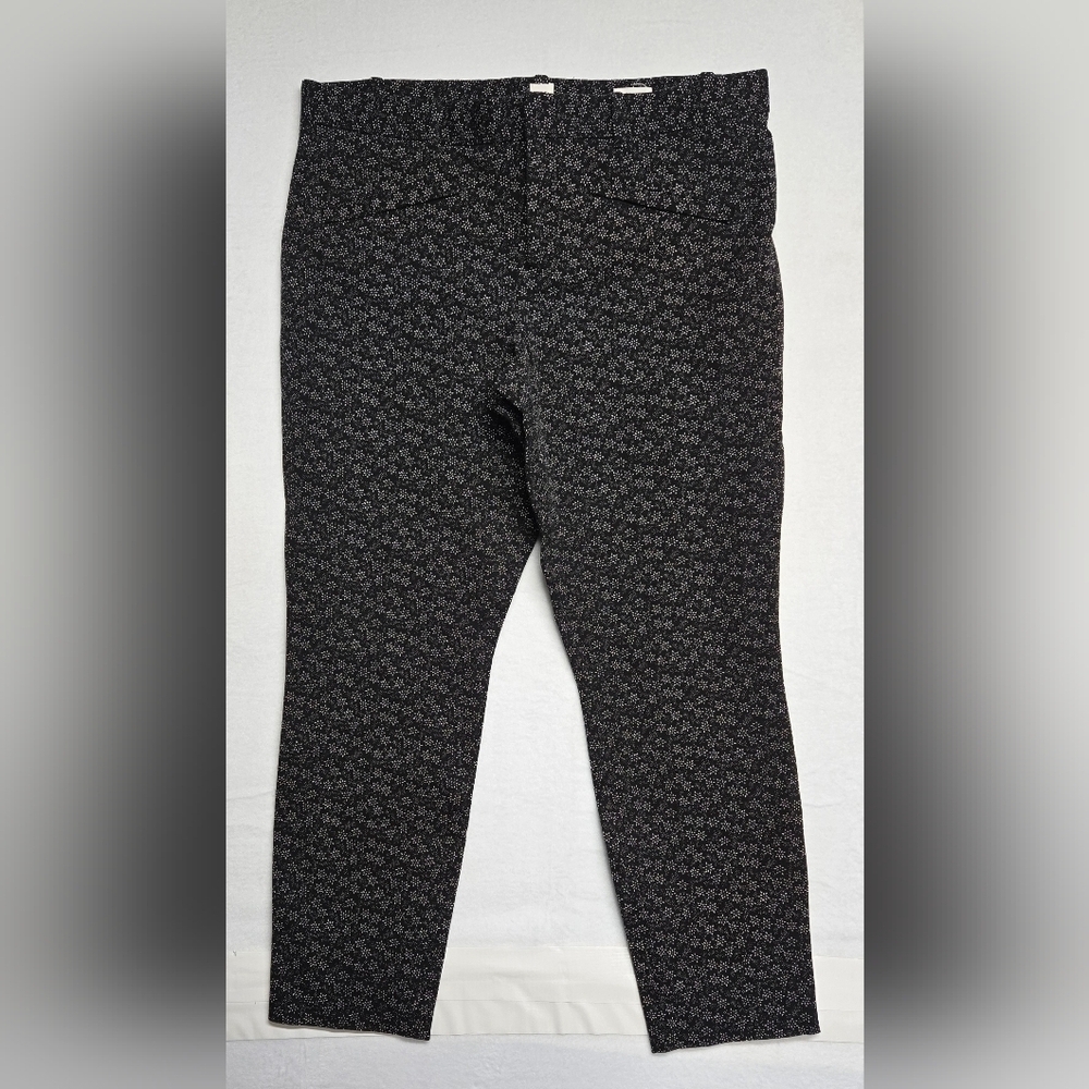 Gap 14R Black and White Patterned Pants Skinny Ankle